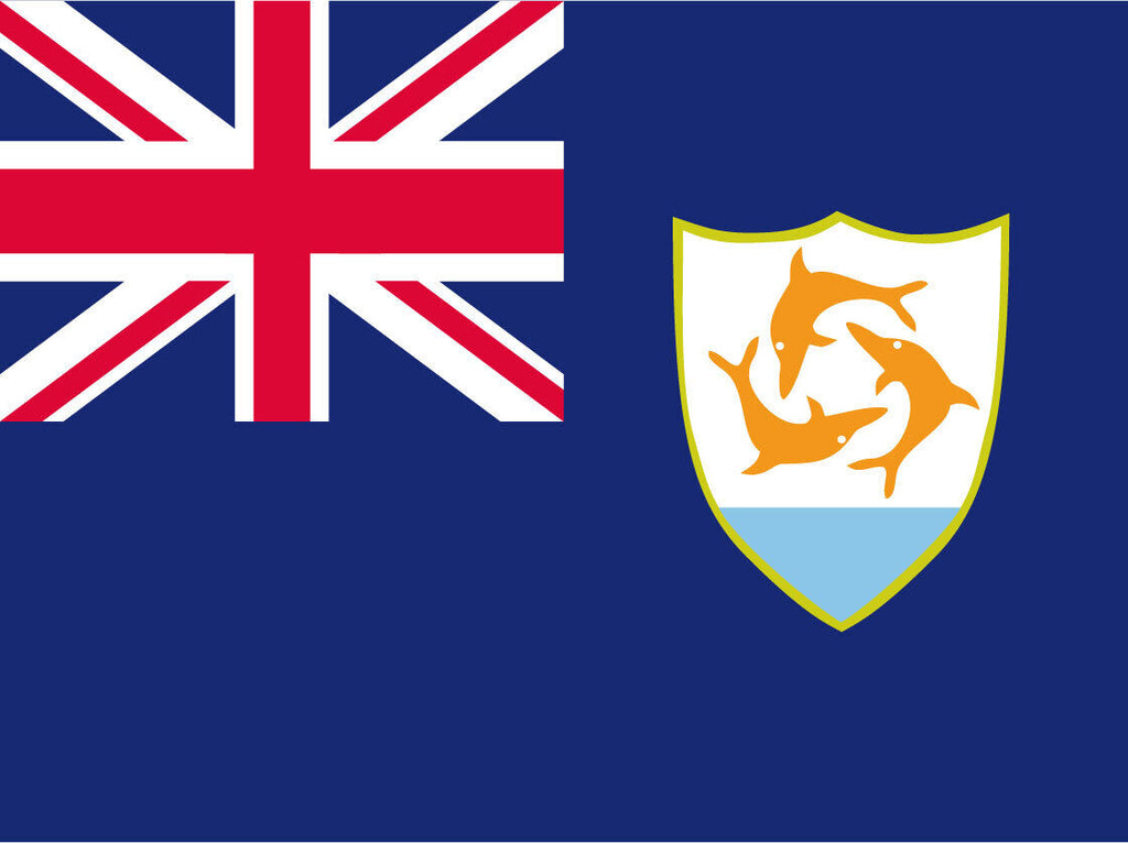 Schild Flagge Anguilla Großbritannien Fahne 12x18 / 20x30 / 30x40 Blech od. Holz