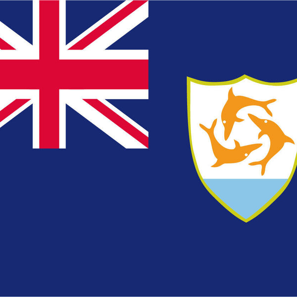 Schild Flagge Anguilla Großbritannien Fahne 12x18 / 20x30 / 30x40 Blech od. Holz