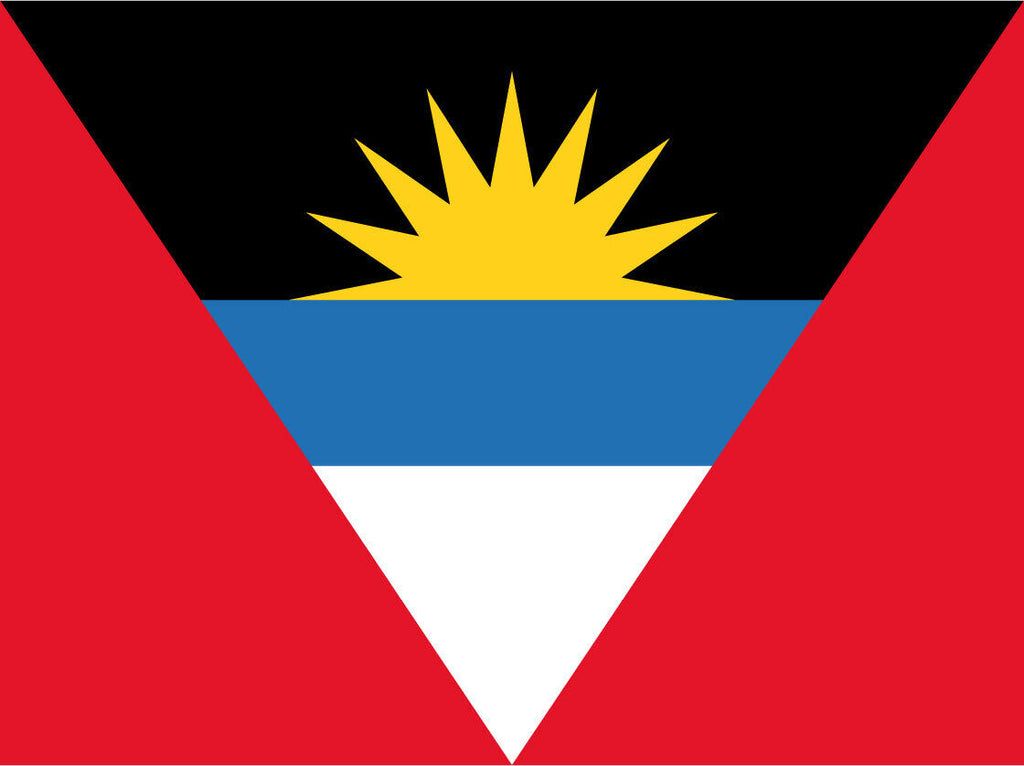 Schild Flagge Antigua & Barbuda Insel Fahne 12x18 / 20x30 / 30x40 Blech od. Holz