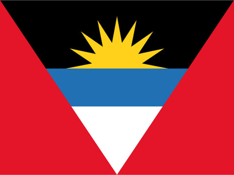 Schild Flagge Antigua & Barbuda Insel Fahne 12x18 / 20x30 / 30x40 Blech od. Holz
