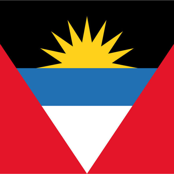 Schild Flagge Antigua & Barbuda Insel Fahne 12x18 / 20x30 / 30x40 Blech od. Holz
