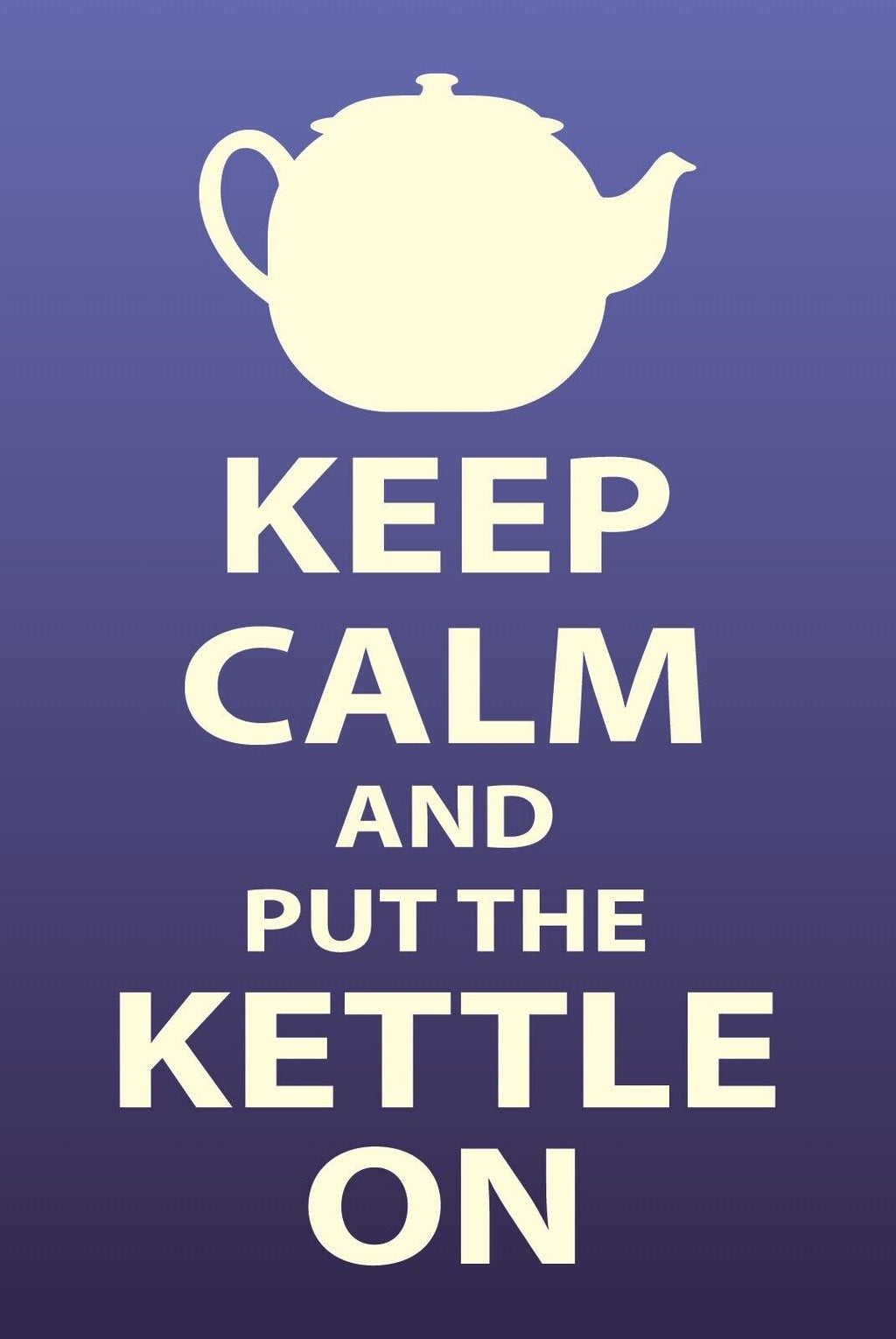 Schild Keep Calm Kettle Kessel Tee Kaffee 12x18 / 20x30 / 30x40 Blech od. Holz