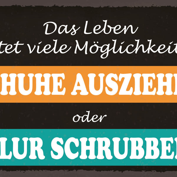 Schild Schuhe ausziehen Flur Boden Wohnung 12x18 / 20x30 / 30x40 Blech od. Holz