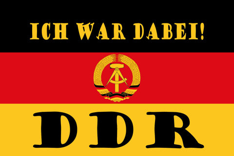 Schild DDR War dabei Ost Deutschland Osten 12x18 / 20x30 / 30x40 Blech od. Holz