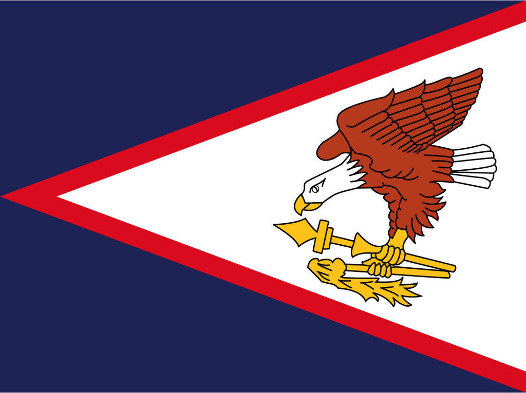 Schild Flagge Amerikanisch Samoa USA Fahne 12x18 / 20x30 / 30x40 Blech od. Holz