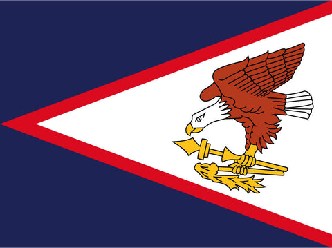 Schild Flagge Amerikanisch Samoa USA Fahne 12x18 / 20x30 / 30x40 Blech od. Holz