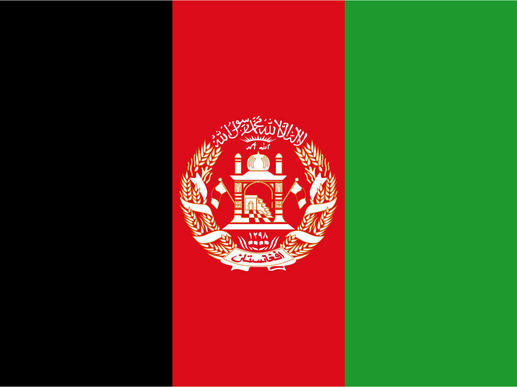 Schild Flagge Afghanistan Afghanische Fahne 12x18 / 20x30 / 30x40 Blech od. Holz