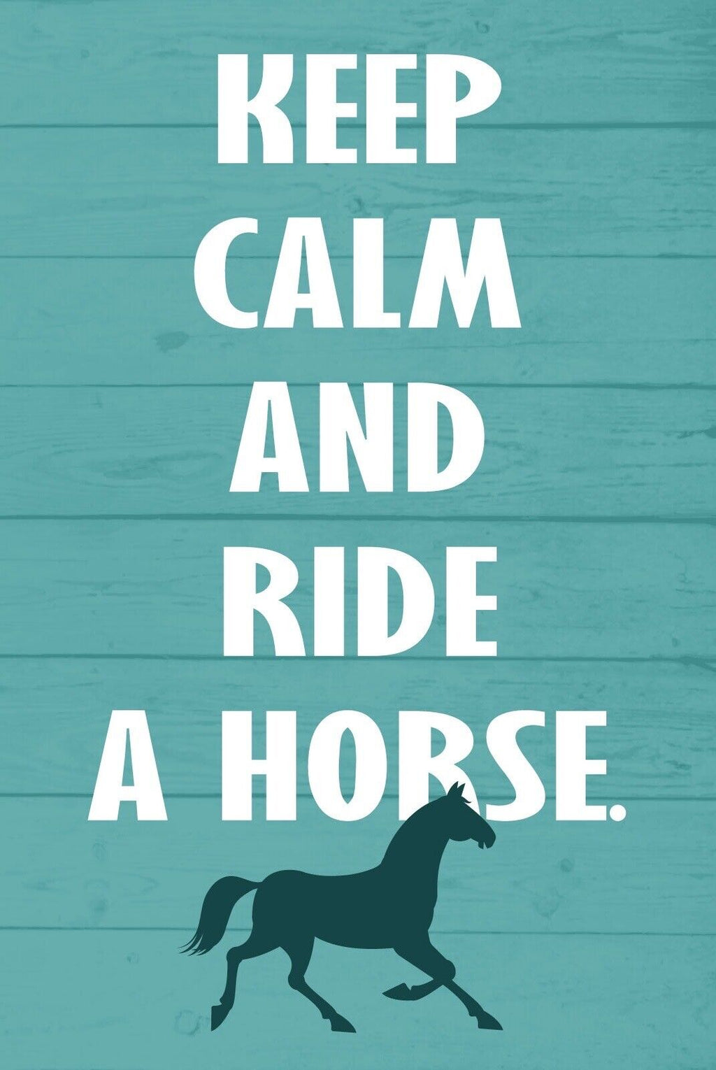 Schild Keep calm Ride horse Pferd Reiten 12x18 / 20x30 / 30x40 Blech od. Holz