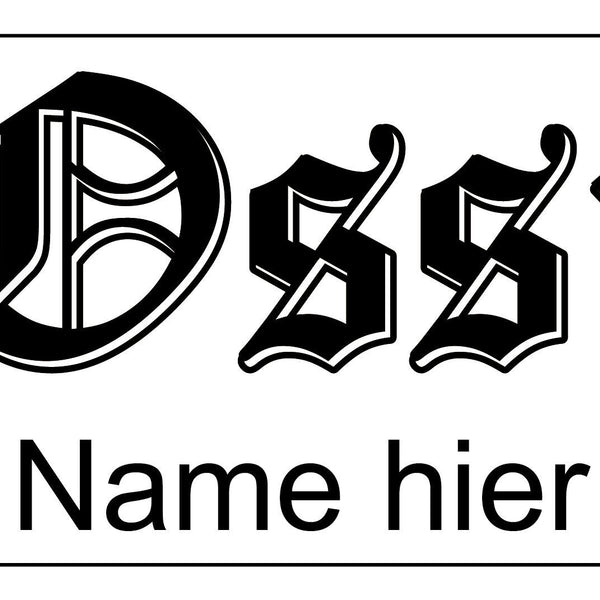 Schild Ossi Name DDR Ost Deutschland Osten 12x18 / 20x30 / 30x40 Blech od. Holz