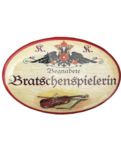 K&K  Flaschenöffner Bratsche Magnet Begandete Bratschenspielerin  7x4,5cm
