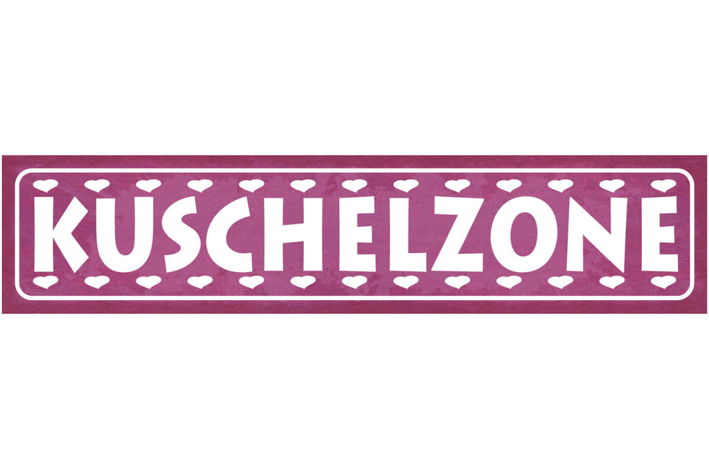Schild Kuschel Zone Liebe Relaxen Wohlfühlen Ecke Schlafen 46 x 10 Blech od.Holz