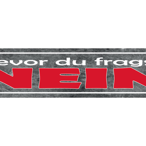 Schild Bevor Du Fragst Nein Ablehnen Nicht Mögen Antwort 46 x 10 Blech od. Holz