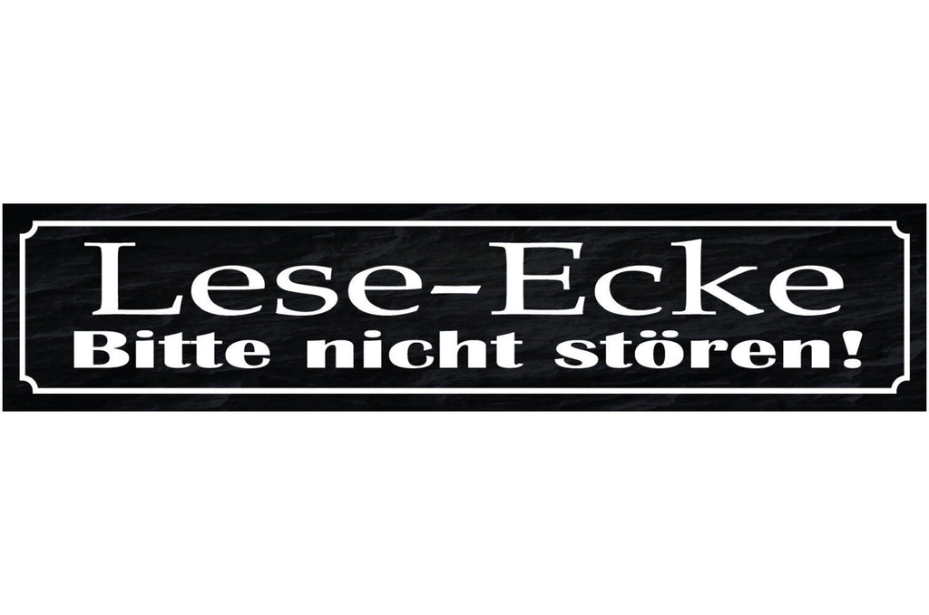 Schild Lese Ecke Bitte Nicht Stören Buch Bücher Bibliothek 46 x 10 Blech od.Holz