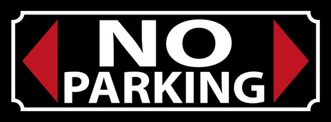 Schild No Parking Parkverbot Parken Verboten Parkplatz Auto 27x10 Blech od.Holz