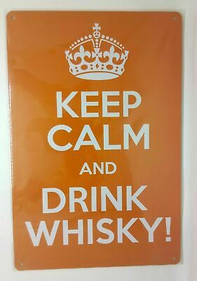 Nostalgie Retro Blechschild "keep calm and drink whisky" 30x20 50063