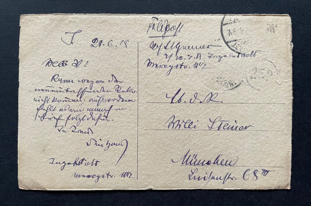 Von allen den Mädchen Frau Krug Kleid Gasse Stadt Kirche Uhrturm 400429  F