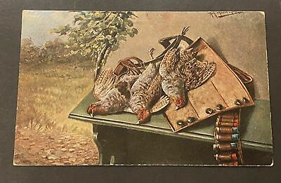 Jagd Fasan Künstlerkarte Jagdtasche Munition 80166