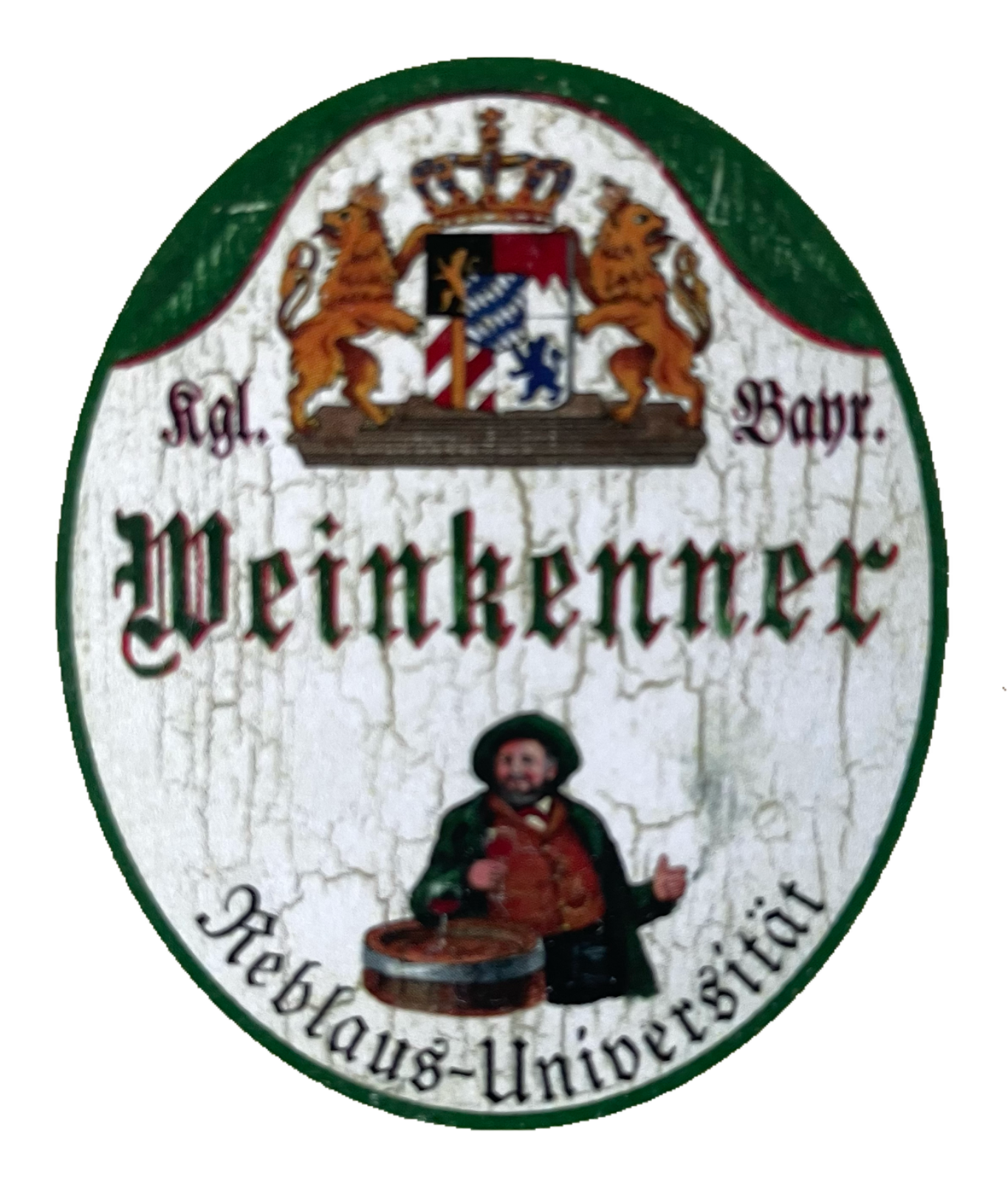 Nostalgie Holzschild Bayern Königlich Bayerischer Weinkenner Reblaus Uni Schild