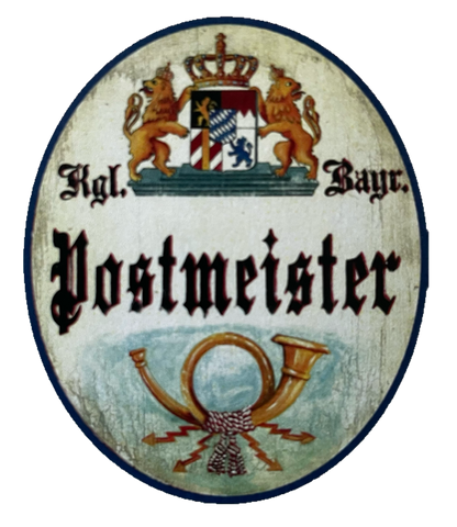 Nostalgie Holzschild Bayern Königlich Bayerischer Postmeister Brief Post Schild