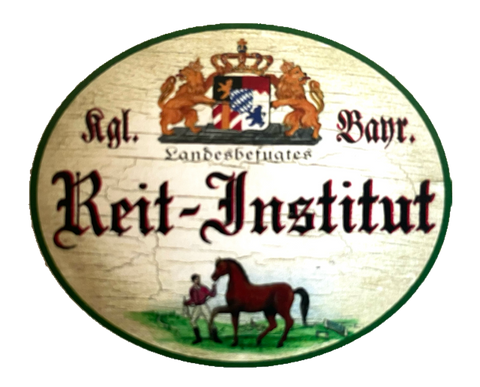 Nostalgie Holzschild Bayern Königlich Bayerisches Reit-Institut Pferd Schild