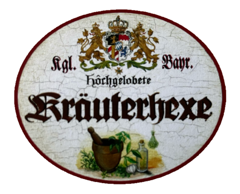 Nostalgie Holz Schild Bayern Königlich Bayerische Hochgelobete Kräuterhexe
