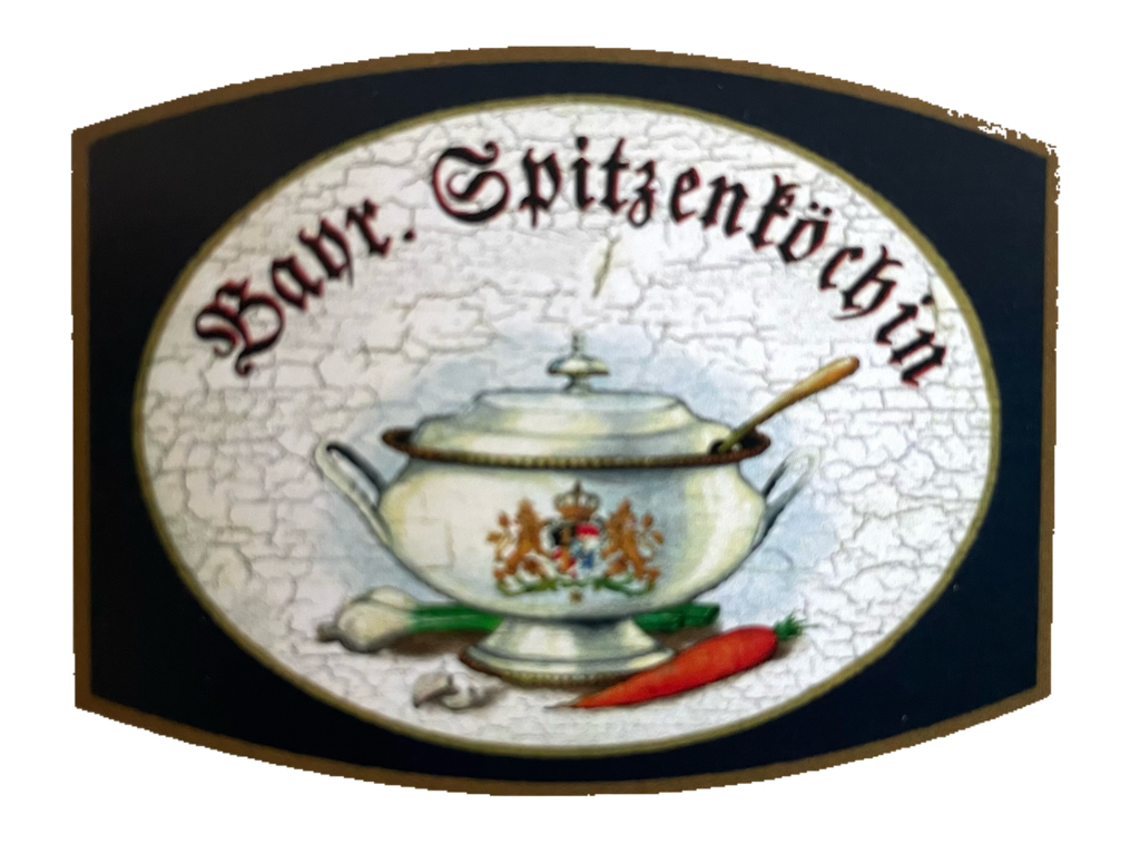 Nostalgie Holzschild Bayerische Spitzenköchin Kochen Koch Köchin Essen Bayern