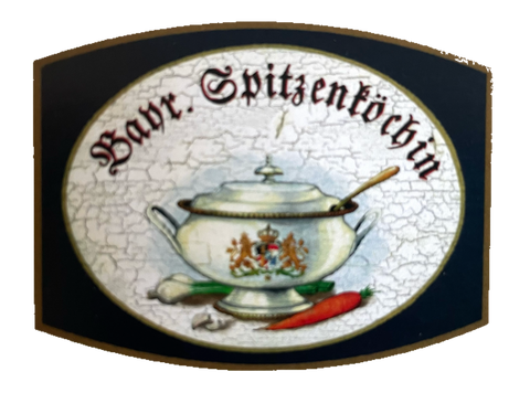 Nostalgie Holzschild Bayerische Spitzenköchin Kochen Koch Köchin Essen Bayern