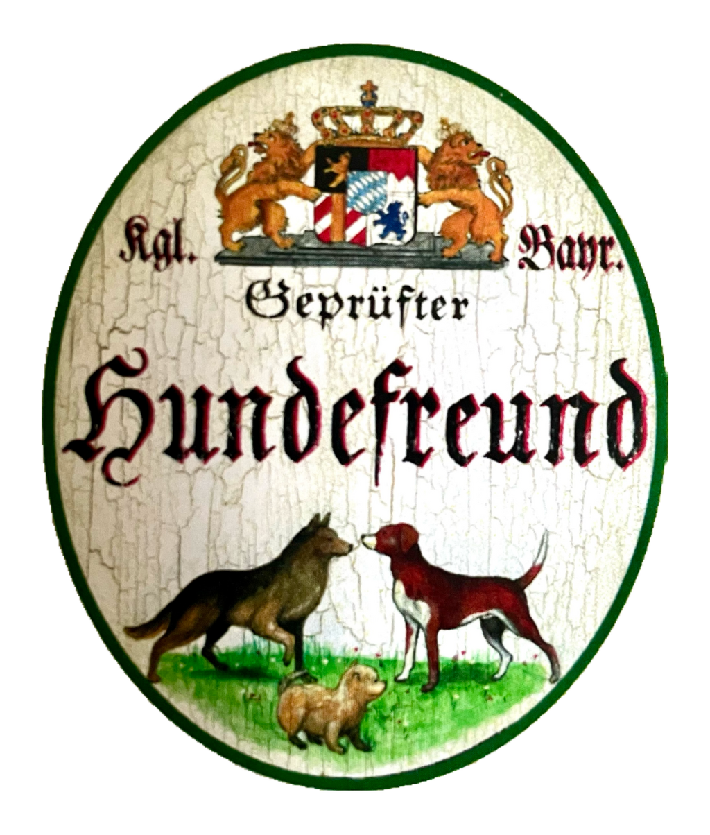 Nostalgie Holzschild Bayern Königlich Bayerischer Geprüfter Hundefreund Schild