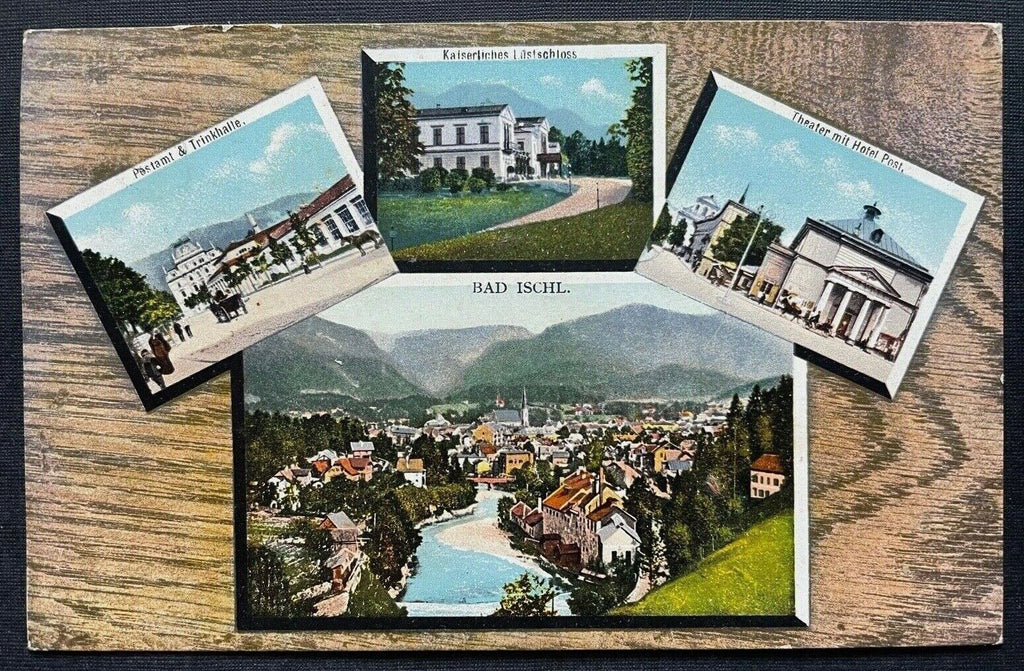 Bad Ischl Collage Stadt Ansicht Postamt Theater Schloss Oberösterreich 410665