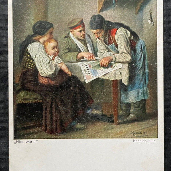 "Hier war's" Soldat Landkarte Familie Frau Kind Mann Militär Krieg 400449 TH F
