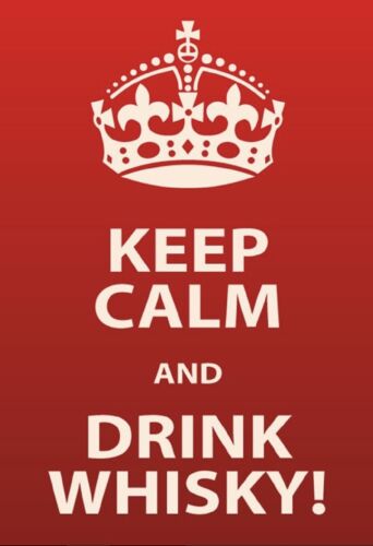 Schild Keep calm and drink Whisky Bat Pub  12x18/20x30/30x40 Blech oder Holz