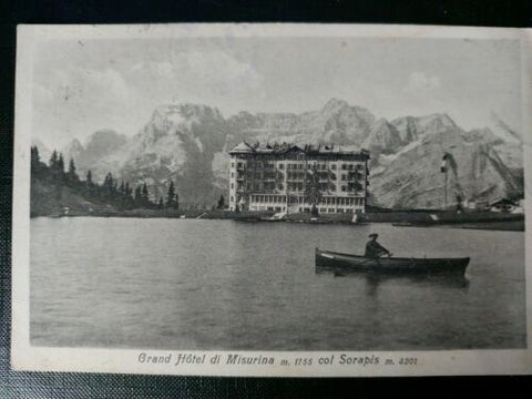 Grand Hotel di Misurina col Sorapis Alpen Schweiz Ruderboot 402509 WM