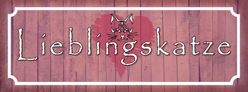 Schild Lieblingskatze Katze Haus Tier Liebe Katzen Narr 27 x 10 Blech od. Holz