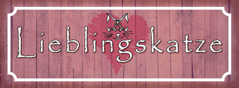 Schild Lieblingskatze Katze Haus Tier Liebe Katzen Narr 27 x 10 Blech od. Holz