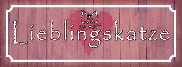 Schild Lieblingskatze Katze Haus Tier Liebe Katzen Narr 27 x 10 Blech od. Holz