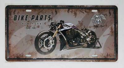 Nostalgie Retro Blechschild Bike Parts,Honda,Route 66 30x15cm 50082
