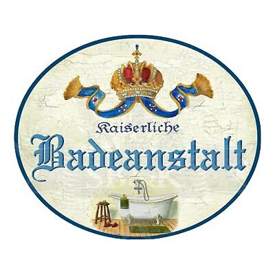 Nostalgie Holzschild kaiserliche  Badeanstalt Bad Badezimmer