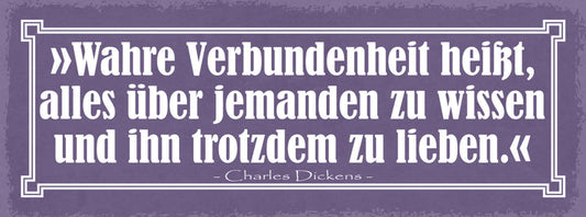 Schild Wahre Verbundemheit Heißt Alles Über Jemanden Zu Wissen Trotzdem Lieben