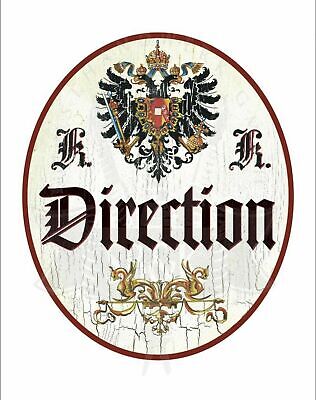 KuK Nostalgie Holzschild Schild Direction
