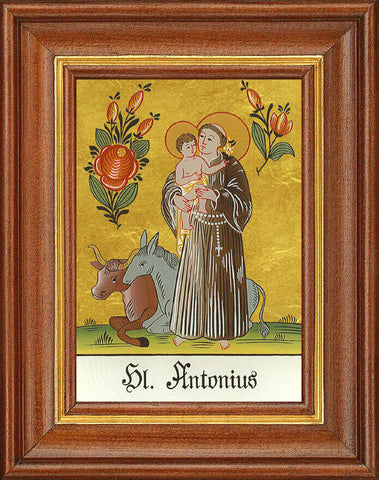 Hinterglasbild - Heiliger Antonius - Patronatsbild Taufe Namenspatron 12,7x16 TH
