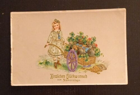 Herzlichen Glückwunsch Zum Namenstag Prägekarte 600771A Ga G