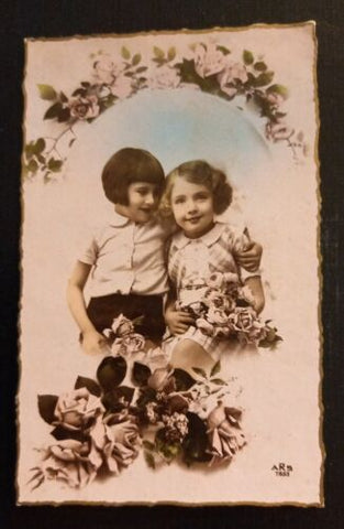 Zwei Mädchen Mit Rosen 600756A Ga G