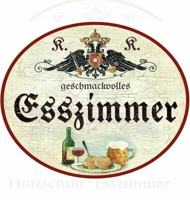KuK Nostalgie Holzschild Schild geschmackvolles Esszimmer