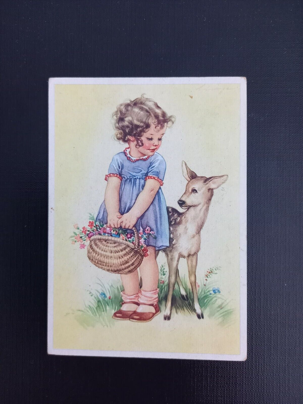 Plauen, Mädchen m.Reh 401170 gr A