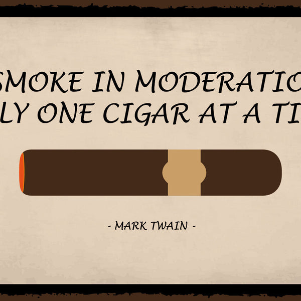 Schild Cigar Zigarre Rauchen Mark Twain 12x18 / 20x30 / 30x40 Blech od. Holz