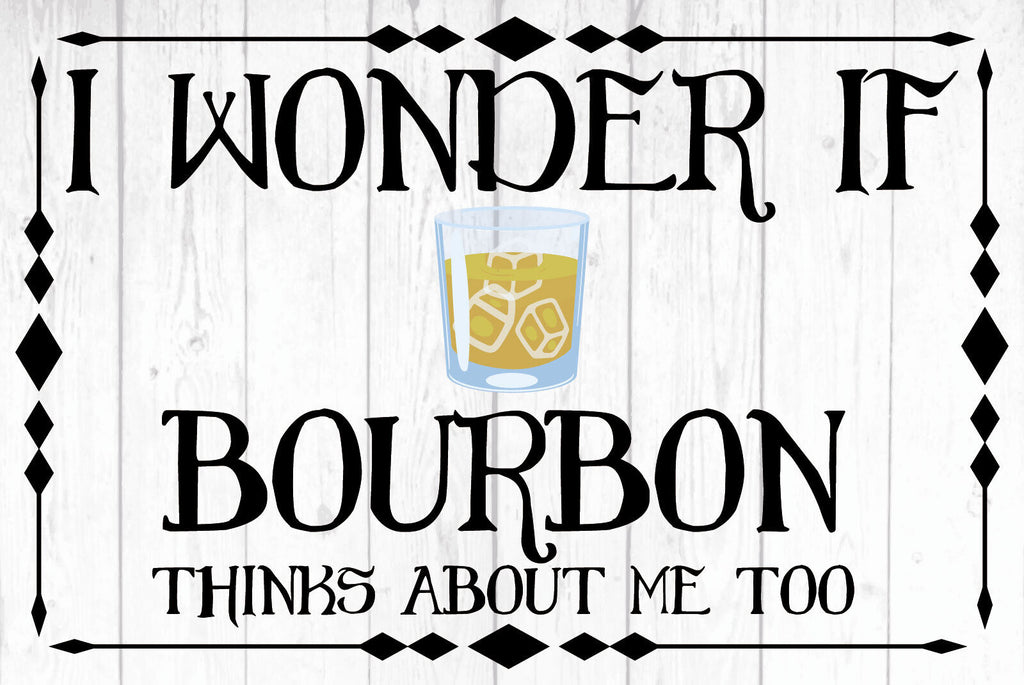 Schild Bourbon Alkohol Glas Whiskey Trinken 12x18 / 20x30 / 30x40 Blech od. Holz