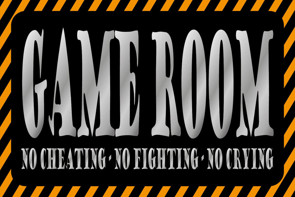 Schild Game Room Karten Spielen Raum Zimmer 12x18 / 20x30 / 30x40 Blech od. Holz