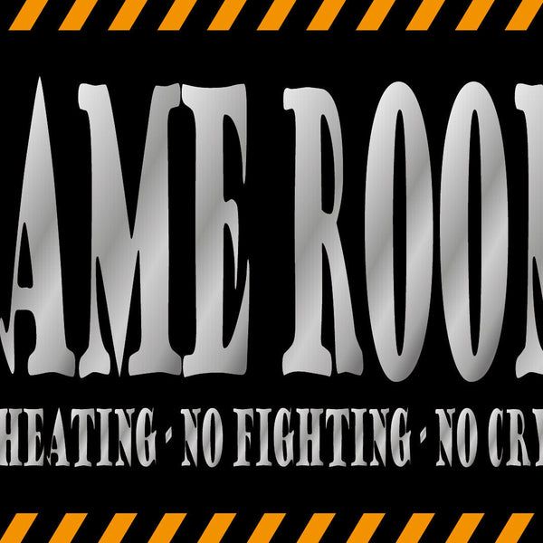 Schild Game Room Karten Spielen Raum Zimmer 12x18 / 20x30 / 30x40 Blech od. Holz