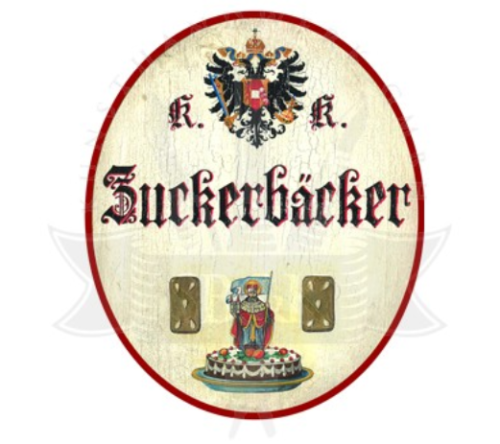 KuK Nostalgie Holzschild Zuckerbäcker