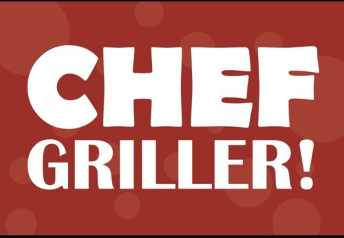 Schild Chef Griller Geschenk Geburtstag 12x18 / 20x30 / 30x40 Blech od. Holz